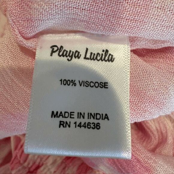 NEW! Playa Lucila Pink Check Maxi Slip Dress Smocked Elastic Back Straps Size XS - Picture 8 of 11